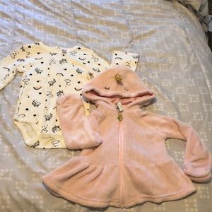 Cute 24 month unicorn long sleeve onesie and jacket